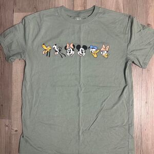 Disney Women's Green and Grey T-shirt